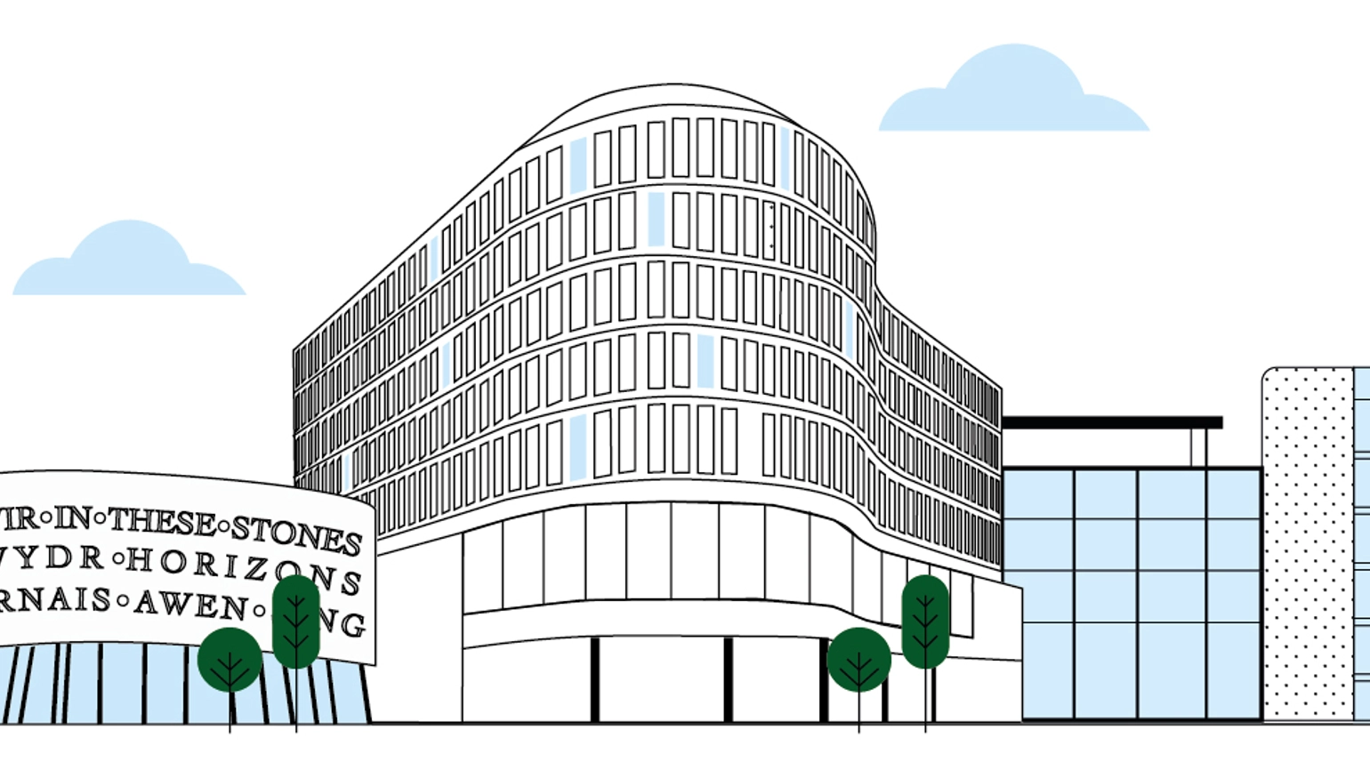 L&G Cardiff central square illustration L&G Cardiff central square illustration